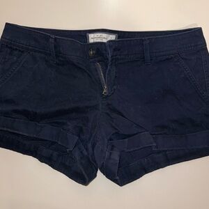 Abercrombie & Fitch Women's Dark Blue Jean Shorts